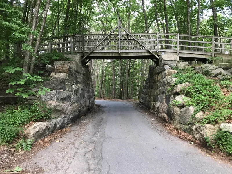 Jay McLaren Memorial Trail, bridge over Harriman Road, Merrimac Massachusetts